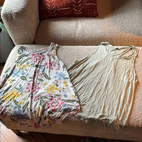 Floral and Solid Tank Tops - Picture 1 of 4